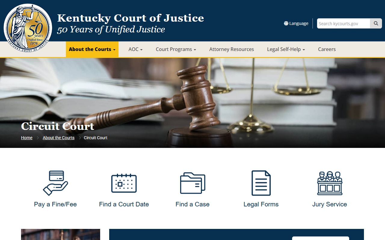 Washington County Circuit Court records jurisdiction page