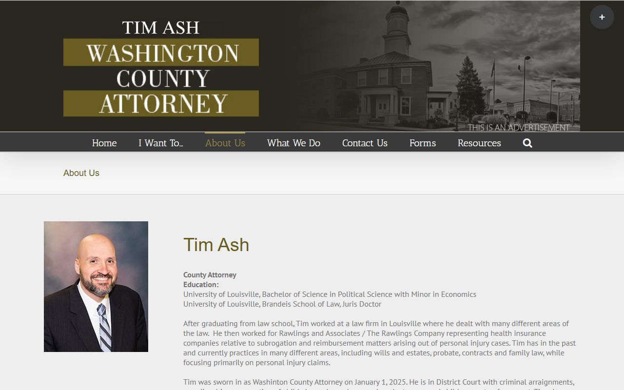 Washington County court charges after arrest County Attorney Tim Ash page