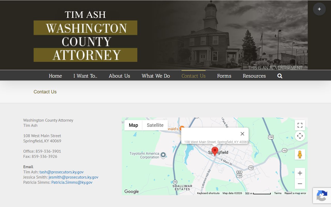 Washington County court charges after arrest County Attorney contact page