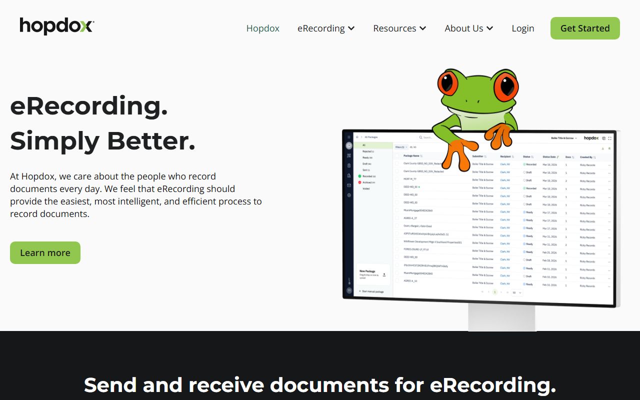 Washington County probate records e-recording vendor Hopdox